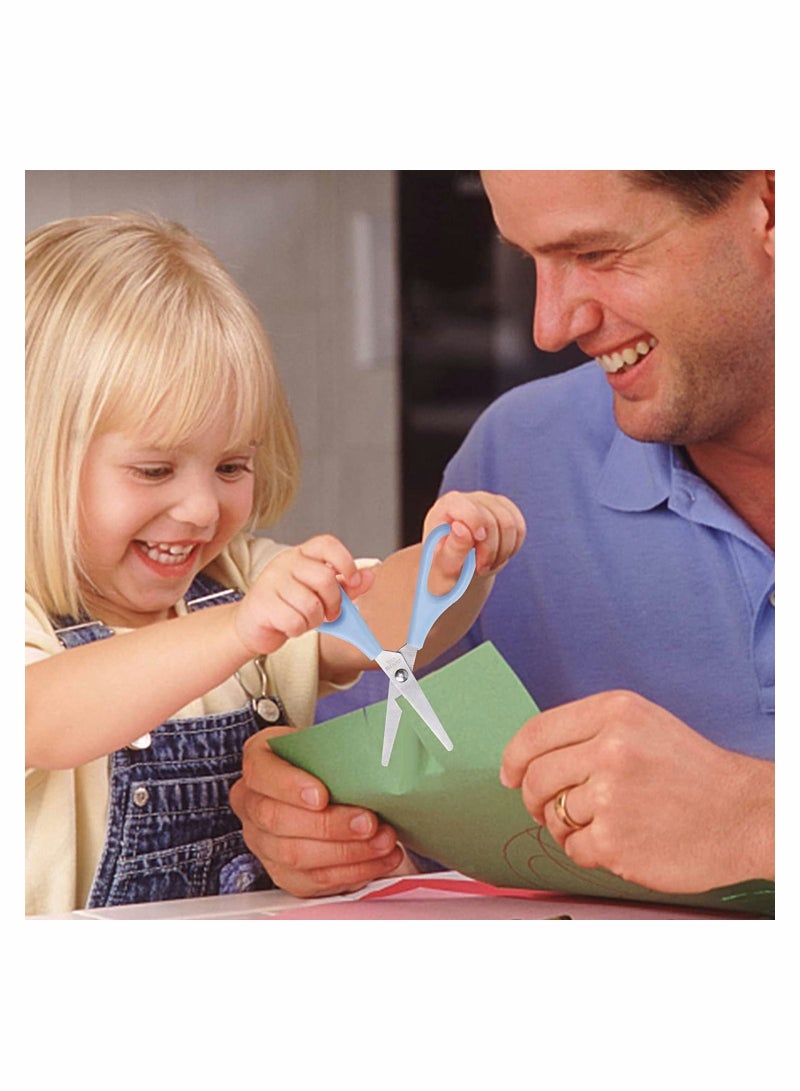 SYOSI Kids Scissors, SYOSI 4Pcs Dinosaur Safety Scissors, Stainless Steel Scissors, Preschool Training Scissors with Sleeves for DIY Crafts Paper Cut - Image 3