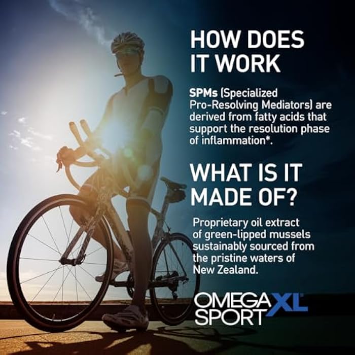 OmegaXL Sport Extra Strength Muscle Recovery Supplement, 60 Count | Respiratory Support, Improves DOMS and ROM, Clinically Supported, Green-Lipped Mussel Oil, Muscle support, Soft Gel Pills - Image 5