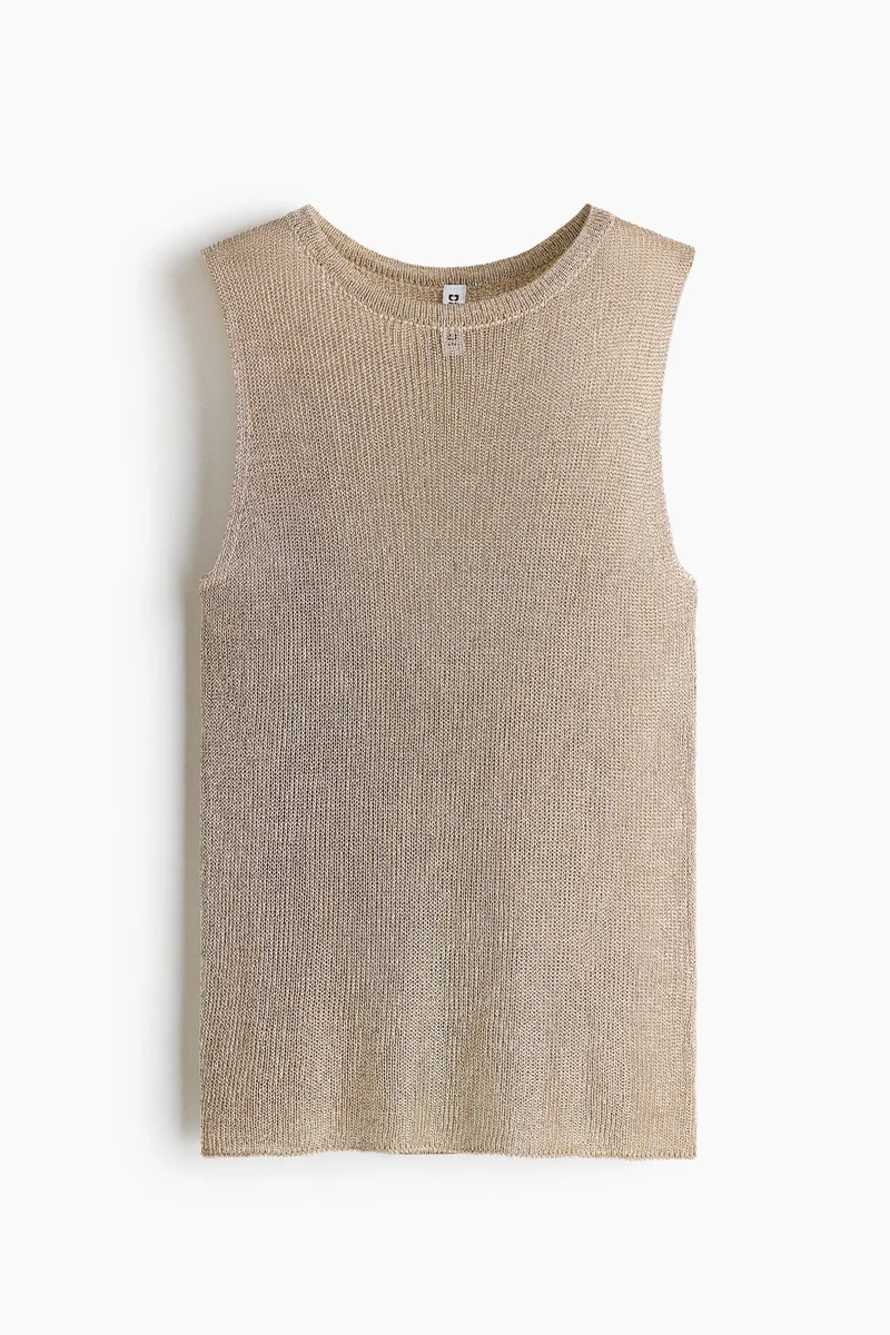 H&M Metallic knitted top
