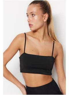trendyol Knitted Sports Bra with Black Mid Support/Styling Rope Strap THMSS23SS00024  - Image 3