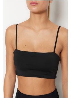 trendyol Knitted Sports Bra with Black Mid Support/Styling Rope Strap THMSS23SS00024  - Image 4