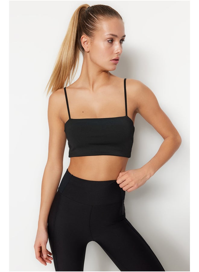 trendyol Knitted Sports Bra with Black Mid Support/Styling Rope Strap THMSS23SS00024  - Image 1