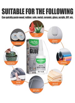 JUE-FISH High Strength Multifunctional Glue 30G Rapid Solidification Strong Adhesion High Temperature Resistance Good Waterproof, Can Quickly Paste Wood Rubber Sole Metal Ceramic Glass Acrylic Diy  - Image 2