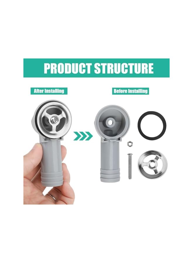 The Bros 2 PCS Sink Overflow Pipe, Sink Overflow Head Kitchen Sink Accessories for Bathroom Kitchen Vanity Artistic Basin, Resistant Sink Hole Drain Covers Tidy Insert Spares - Image 2