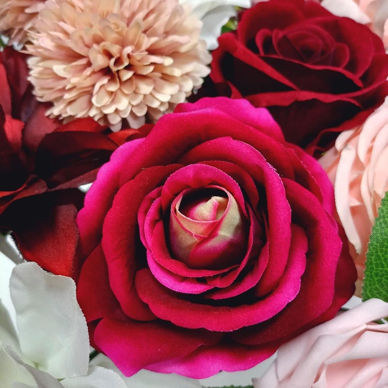 OrgMemory Artificial Flowers, Artificial Flowers Dusty Rose, Various Artificial Flowers, Wedding Decoration Flowers for Table, Cake Decoration Wedding Edible, Decoration Flowers for Wedding Cakes - Image 3
