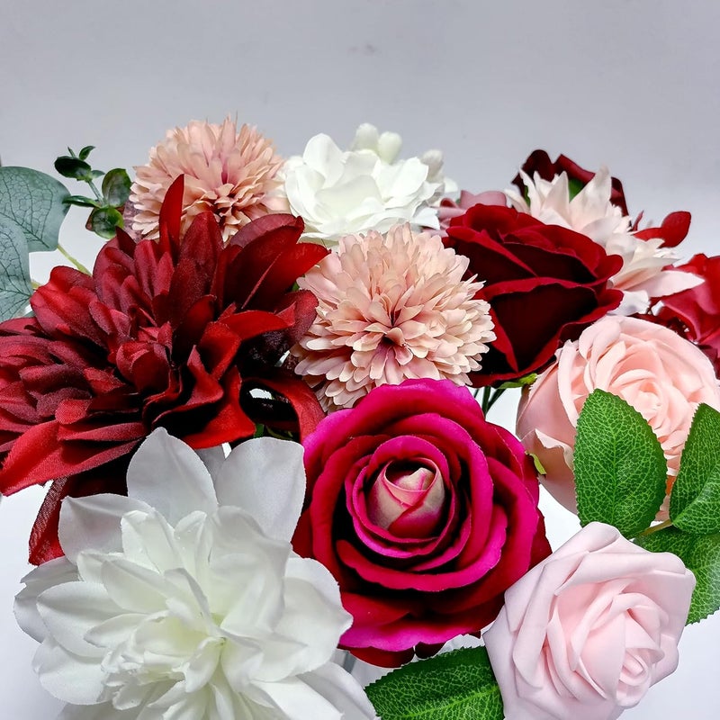 OrgMemory Artificial Flowers, Artificial Flowers Dusty Rose, Various Artificial Flowers, Wedding Decoration Flowers for Table, Cake Decoration Wedding Edible, Decoration Flowers for Wedding Cakes - Image 4