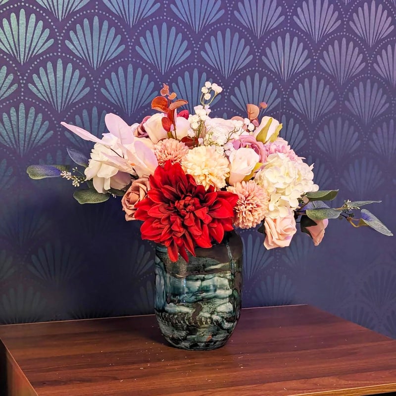 OrgMemory Artificial Flowers, Artificial Flowers Dusty Rose, Various Artificial Flowers, Wedding Decoration Flowers for Table, Cake Decoration Wedding Edible, Decoration Flowers for Wedding Cakes - Image 5