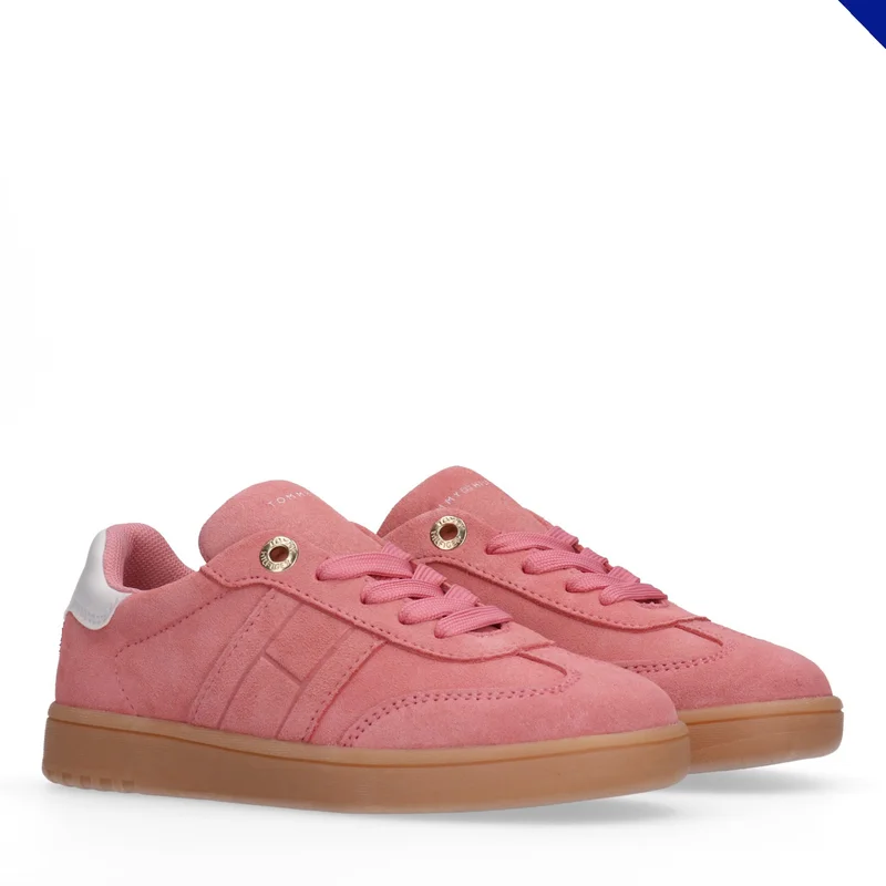 تومي هيلفيغر Little Low Top Lace Up Sneakers