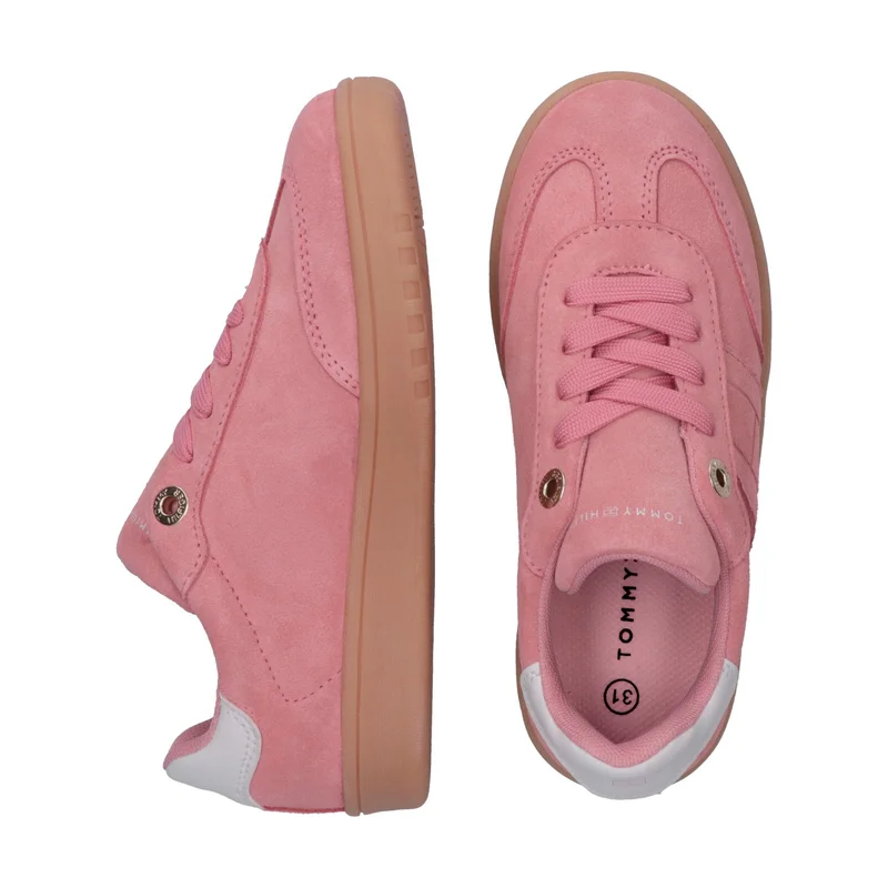 تومي هيلفيغر Little Low Top Lace Up Sneakers