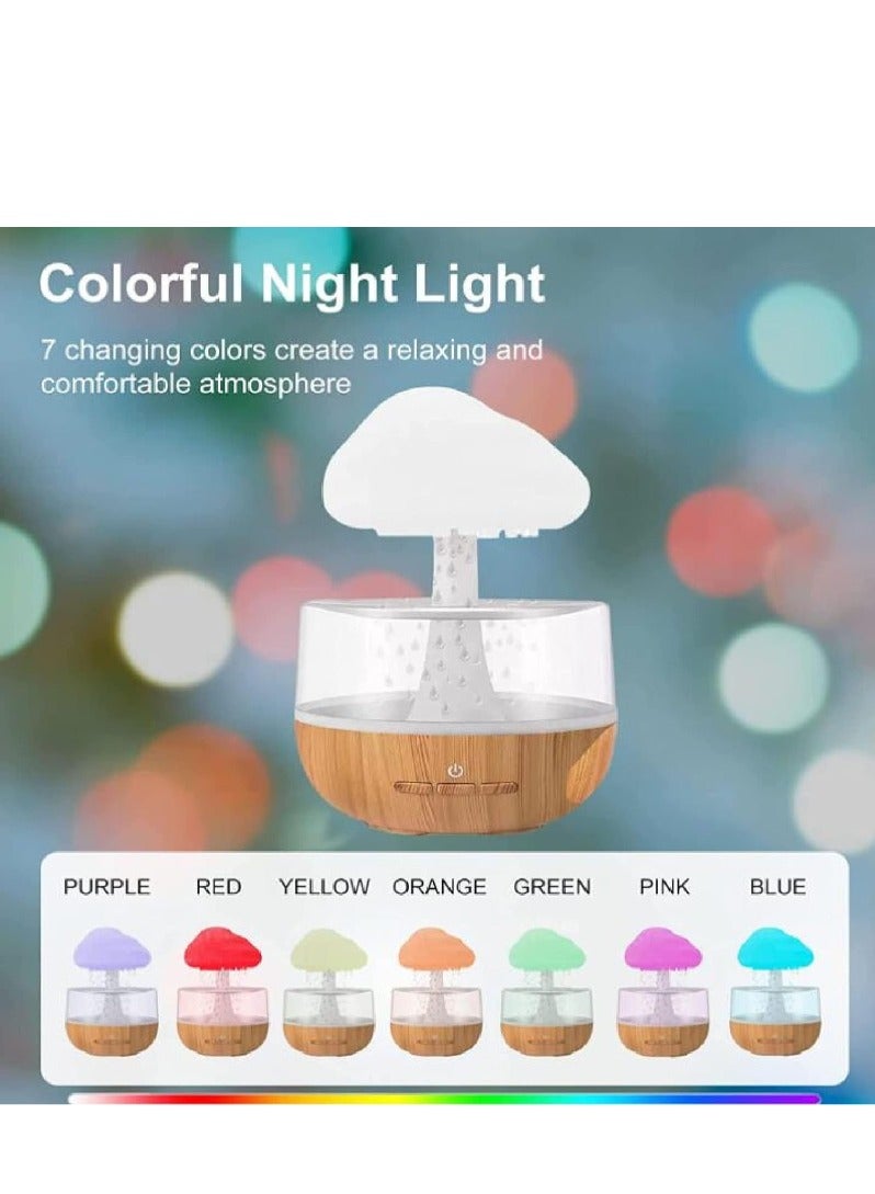 ACLIX Rain Cloud Humidifier, Cute Water Drop Essential Oil Diffuser with 7 LED Light, Raining Cloud Night Light Aromatherapy Diffuser Rain Drop Humidifier for Anxiety and Stress Relief - Image 4
