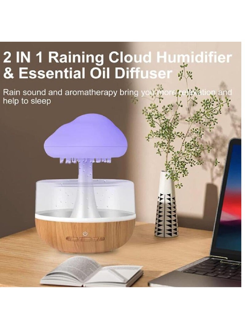 ACLIX Rain Cloud Humidifier, Cute Water Drop Essential Oil Diffuser with 7 LED Light, Raining Cloud Night Light Aromatherapy Diffuser Rain Drop Humidifier for Anxiety and Stress Relief - Image 5