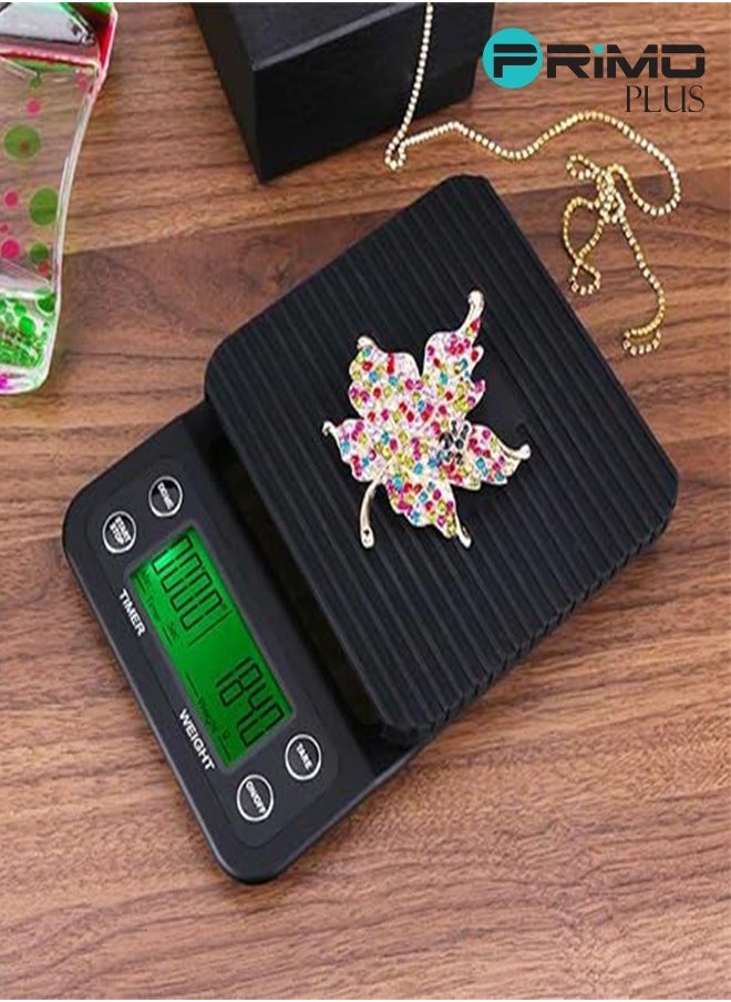PRIMO PLUS - LCD Display Coffee Drip Scale Black - Image 1