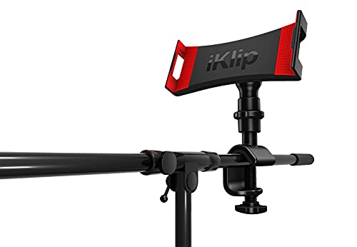IK Multimedia iKlip 3 Tablet Holder for mic Stands, fits iPad and Android Tablets Between 7" to 12.9" with an Adjustable 360° Swivel and Soft-Touch fit - Image 2