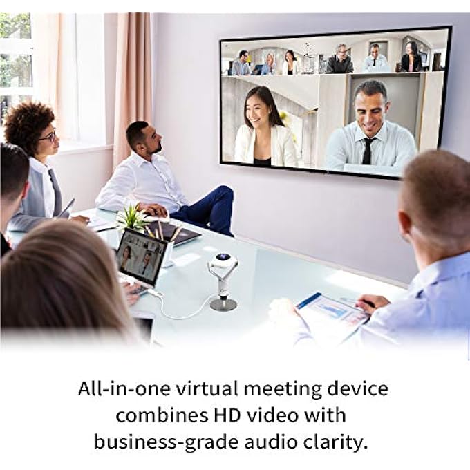j5create 360 DEGREE ALL AROUND DESK CAMERA MEETING, ONLINE CLASS, VIDEO GAME CAM - 1080P HD VIDEO CONFERENCE CAMERA WITH HIGH FIDELITY MICROPHONE, USB-C | FOR VIDEO CONFERENCING, ONLINE CLASSES, AND COLLABORATION - Image 3