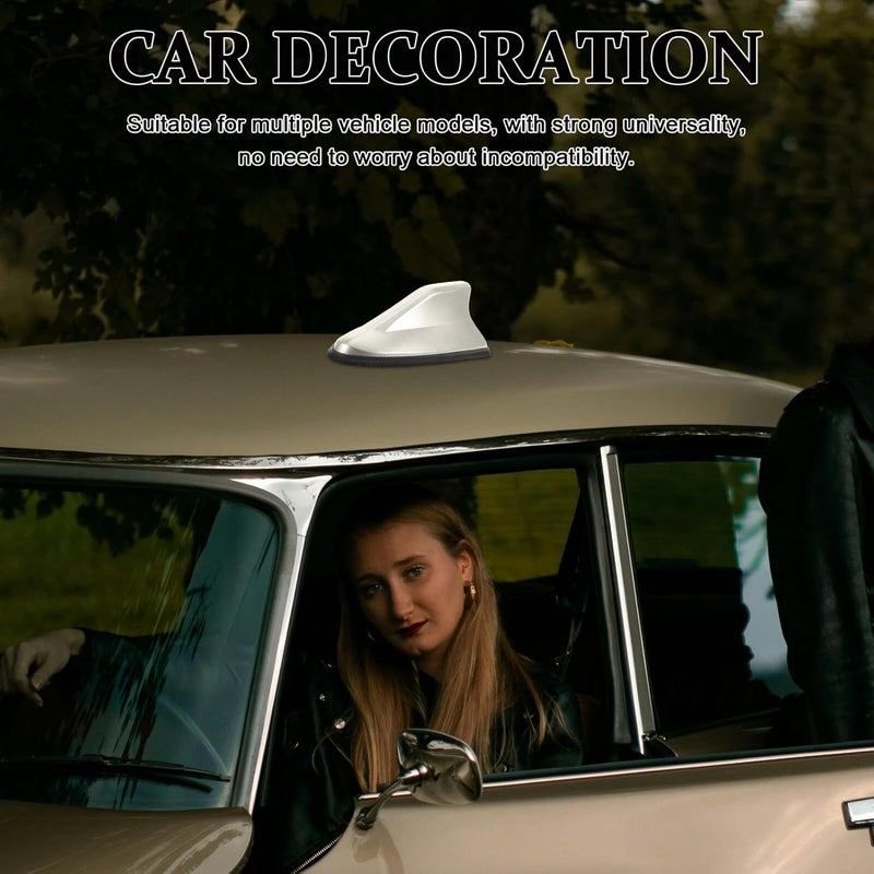Car Roof Shark Fin Antenna Cover Automotive Antenna Decoration Gold Color Universal Car Roof Replacement with Signal Reception for Vehicle Exterior Accessories - Image 4