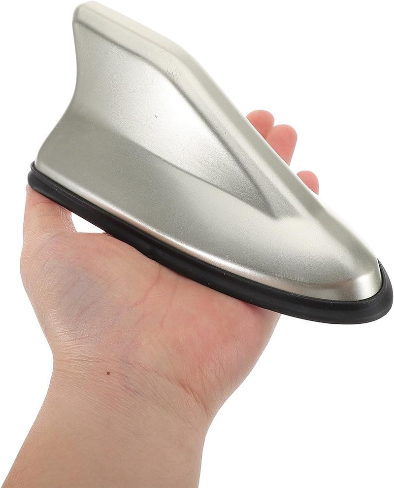 Car Roof Shark Fin Antenna Cover Automotive Antenna Decoration Gold Color Universal Car Roof Replacement with Signal Reception for Vehicle Exterior Accessories - Image 3