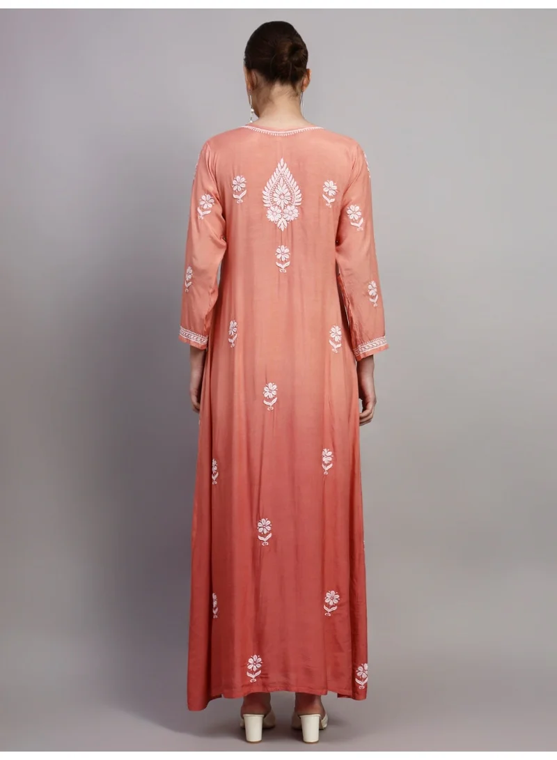 Alaya Hand Embroidered Chikankari Muslin Jalabiya-AL4110