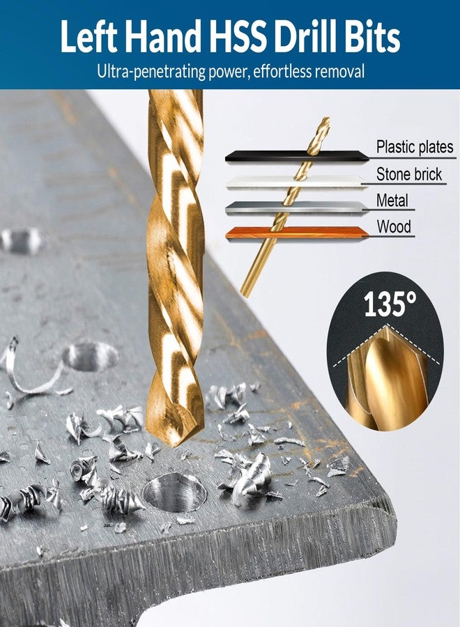 THINKPRO Broken Bolt Extractor kit and Left Hand Drill bit Set,54 PCS Damaged Screw Extractor Set with Hex Adapter,Lug Nut Remover for Broken,Damaged,Rusted,Rounded-Off Studs. - Image 5