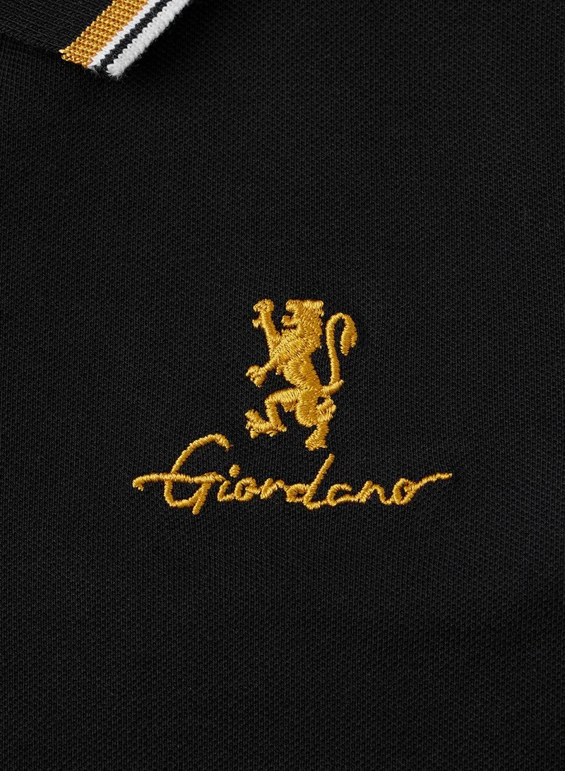 GIORDANO Junior's Slim Fit Cotton Pique Signature Embroidery Polo
