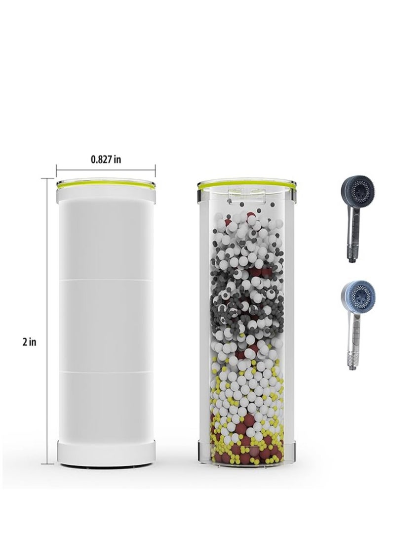 ouyoo 6pcs خرطوشة مرشح الاستحمام يدويًا يدويًا ، يتم استخدامها للمياه العارية لإزالة الكلور وتوضيح مرشحات رأس الدش بشكل فعال إزالة الكلور والمعادن الثقيلة والملوثات الأخرى لتجربة منعش ونظيفة. - Image 2