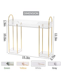 XiuWoo Bathroom Countertop Organizer Over The Faucet Narrow Counter Organizer Above Sink Table Mounted Faucet Sink Shelf for Bathroom Kitchen Toilet Laundry  - Image 2