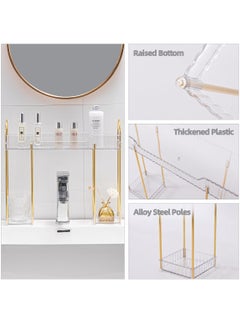 XiuWoo Bathroom Countertop Organizer Over The Faucet Narrow Counter Organizer Above Sink Table Mounted Faucet Sink Shelf for Bathroom Kitchen Toilet Laundry  - Image 4