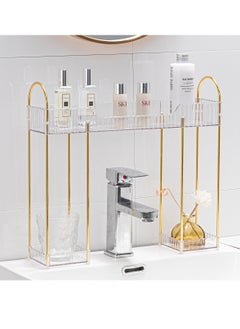 XiuWoo Bathroom Countertop Organizer Over The Faucet Narrow Counter Organizer Above Sink Table Mounted Faucet Sink Shelf for Bathroom Kitchen Toilet Laundry  - Image 1