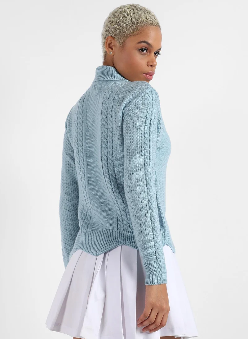 Campus Sutra Campus Sutra Women's Cable Knit Sweater