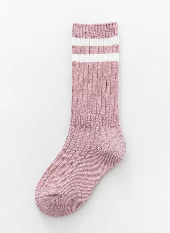 Styli Ribbed Crew Socks with Contrast Stripe Detail  - Image 3