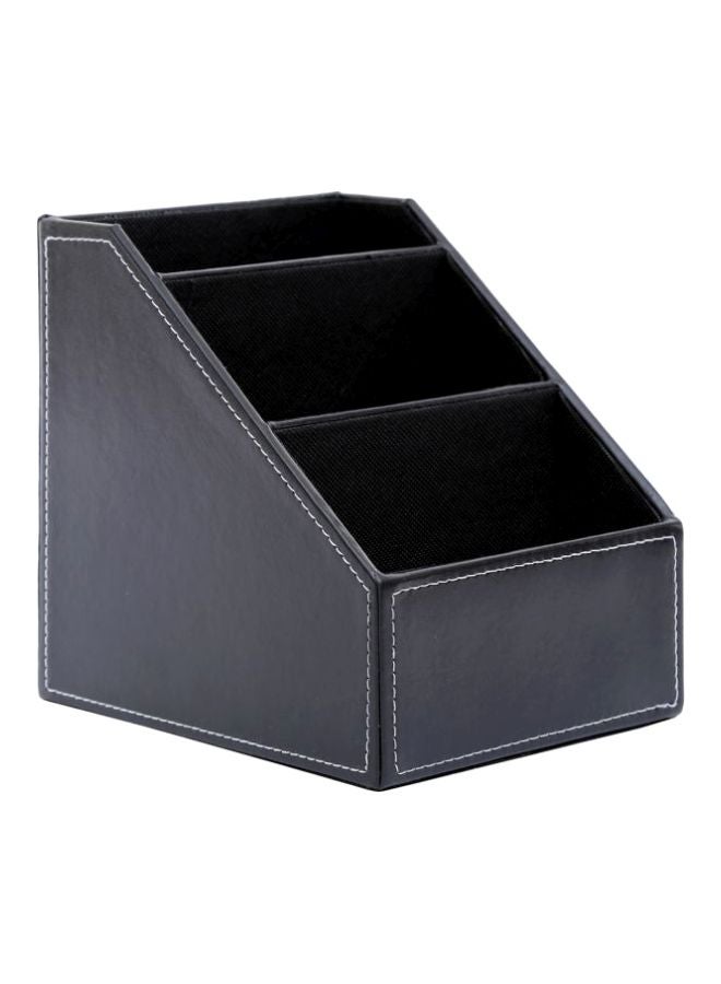 Loquat Fabric Remote Controller Storage Box - Black - Image 1
