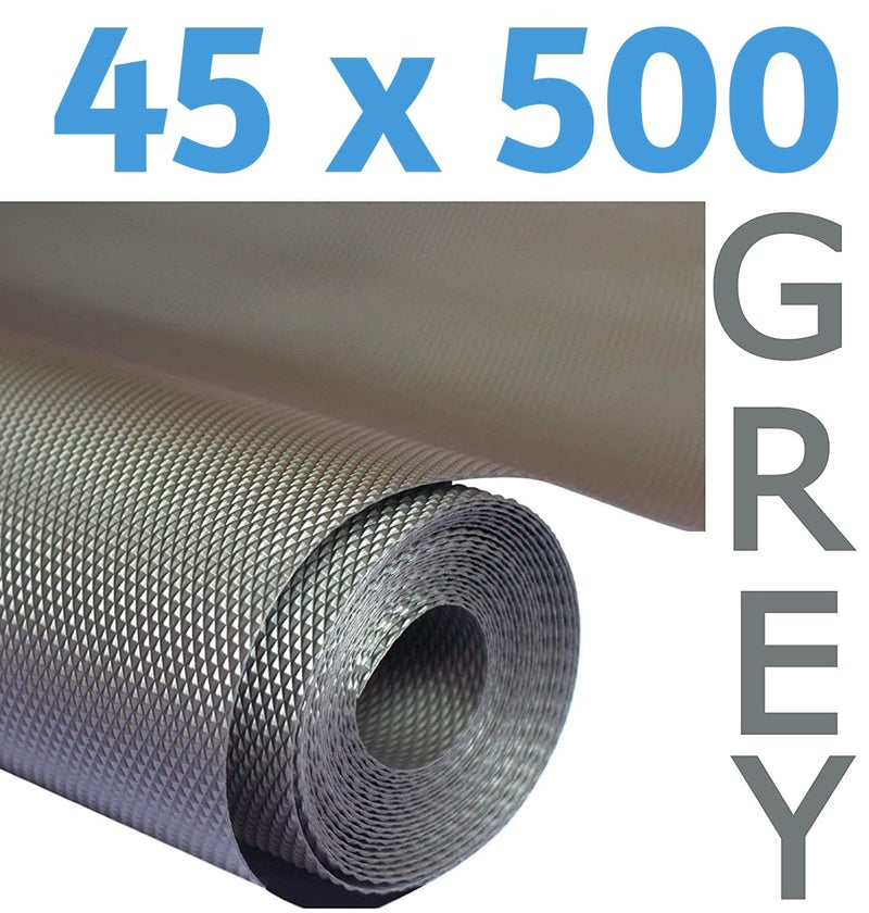 JEYANG Multipurpose 45cm x 5m Super Strong EVA AntiSlip Bathroom Kitchen Cabinet Drawer Shelf Mat Liner Sheets Roll Fridge Mat Table Mat 45cm X 5 Meters Roll Metallic Grey - Image 5
