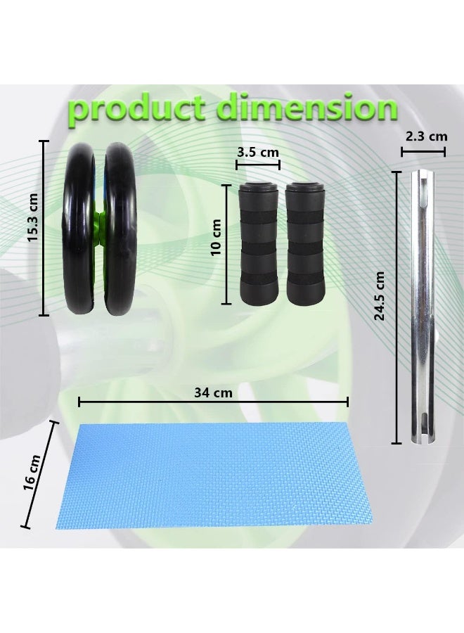 Abdominal Wheel with Knee Pad , Abdominal Exercise Equipment , Abdominal Toner , Exercise Wheels for Home Gym , Built-in Spring for Resistance Exercise , Home Exercise Equipment by Fitness Pro (multicolour) - Image 4