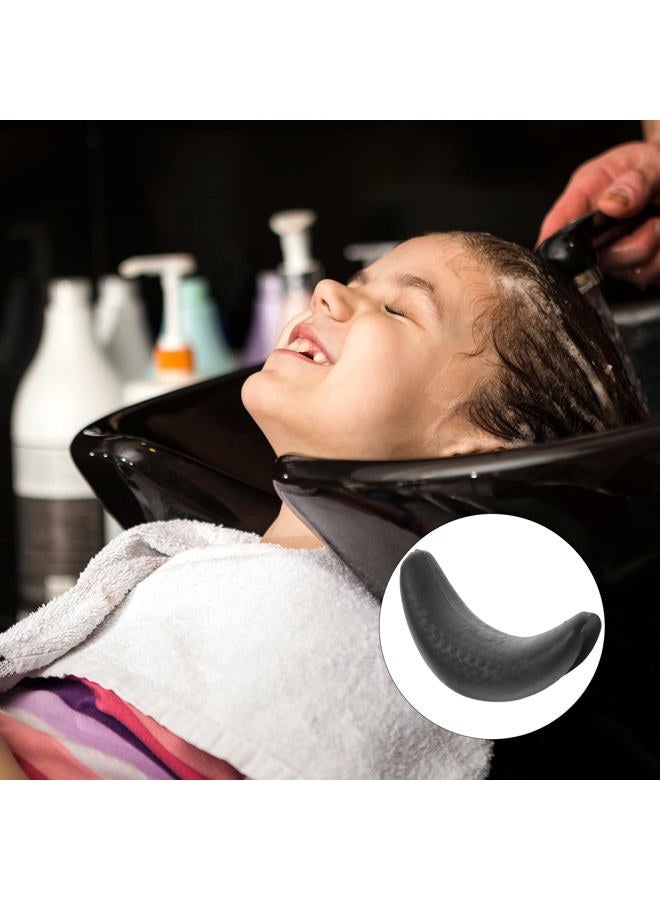 ROSENICE Shampoo Bowl Gel Neck Rest Silicone Hair Wash Gel Neck Pillow Salon Hair Shampoo Bowl Gripper for Hairdressing Hair Washing Sink Basin Tool 18x11x7.5cm (Black) - Image 4