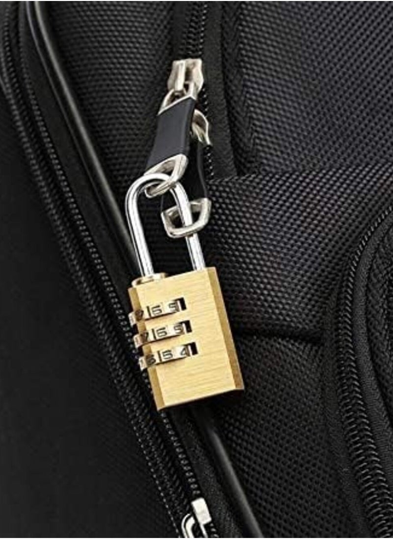 Combination Lock, 4 Digit 0.82-Inch Combination Padlock Set, Metal and Plated Steel Material for School, Employee, Gym or Sports Locker, Case, Toolbox, Fence, Hasp Cabinet and Storage, 1-Pack