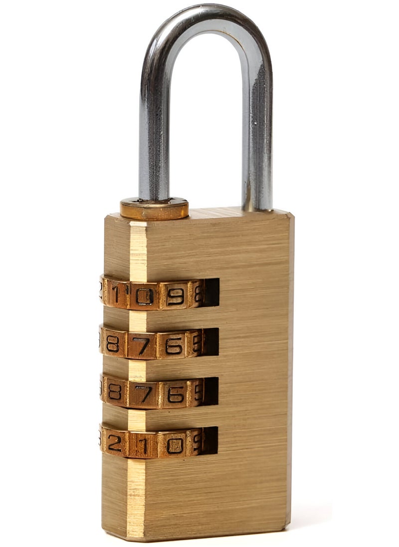 Sharpdo Combination Lock, 4 Digit 0.82-Inch Combination Padlock Set, Metal and Plated Steel Material for School, Employee, Gym or Sports Locker, Case, Toolbox, Fence, Hasp Cabinet and Storage, 1-Pack  - Image 1
