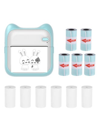 Mini Pocket Photo Printer Portable Thermal Printing Machine 203dpi Wireless BT Connection for Picture Lable DIY Handcraft List Meno Notes Journal Receipt Paper Instant Printer Sticker with 5 Rolls Adhesive Thermal Paper 6 Rolls Non-adhesion Thermal Paper  57*25mm Study Work Office Compatible with Android iOS System - pzsku/ZD788A78D7C0AE5D35B6FZ/45/_/1731575970/8ea5f5eb-88d9-4a74-b506-a820c38bc9d6