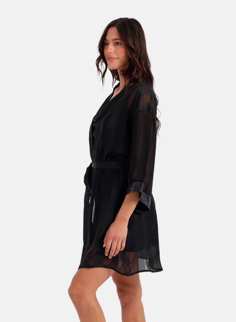 Carina Sheer Striped Robe - Image 3