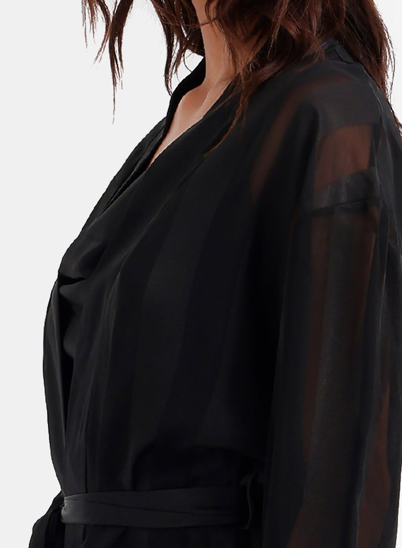 Carina Sheer Striped Robe - Image 5