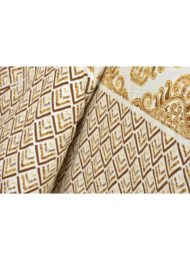 EasyGoods® 100% Pure Cotton Jaipuri Sanganeri Print Single Bedsheet with 1 Pillow Cover | Monarch Bedsheet for Single Bed Single Size| 240 TC Premium Printed Flat Bed Sheet (60 x 90 Inch,Yellow) - Image 3