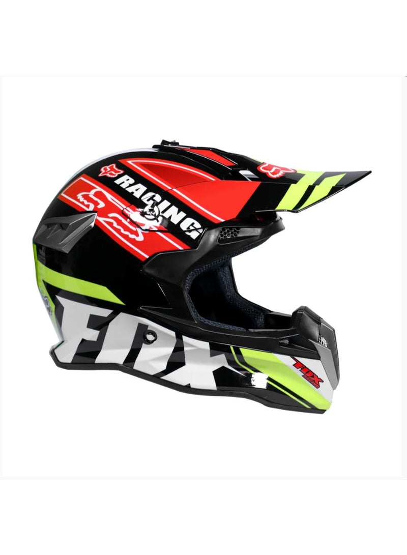 Fox Gloss Black Motocross Full Face Helmet DOT Approved large Size - Image 1