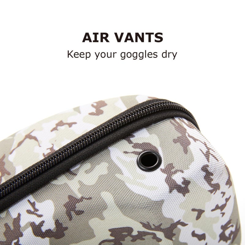 XCMAN Rigid EVA Ski Goggle Case Fit All Shapes and Size Ski Goggles CITY CAMO - Image 4