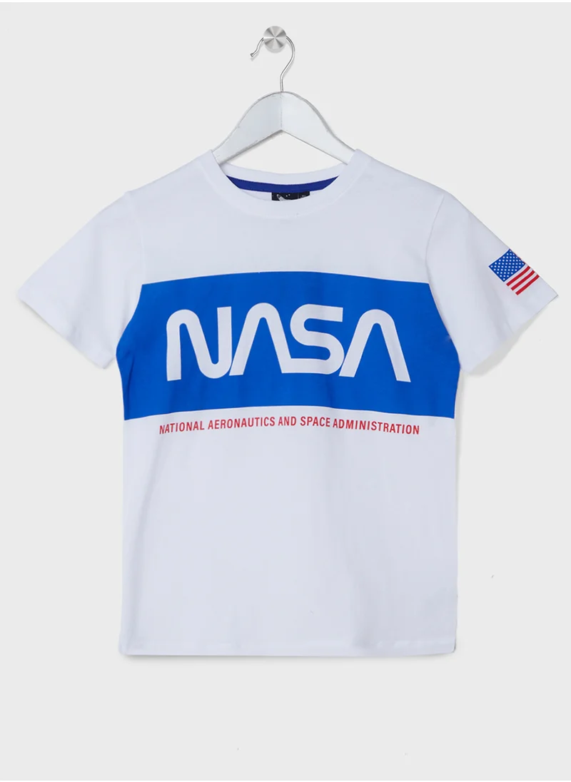 ناسا NASA Boys Printed Short Sleeve Pyjama set
