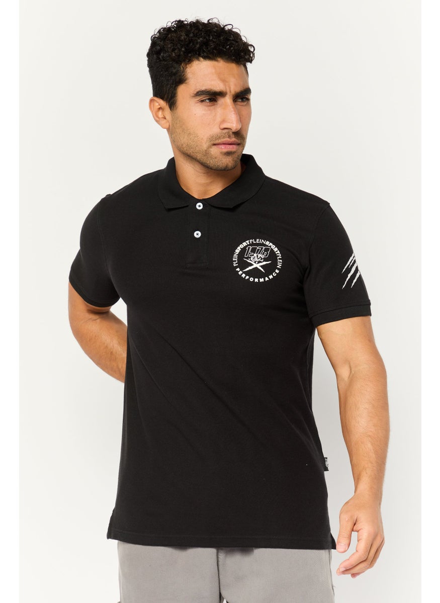 Plein Sport - Men Sportswear Fit Short Sleeve Outdoor Polo, Black - Image 1