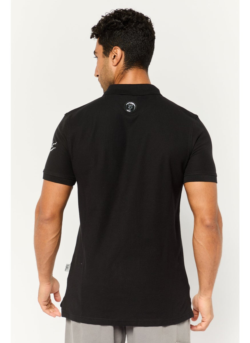 Plein Sport - Men Sportswear Fit Short Sleeve Outdoor Polo, Black - Image 1