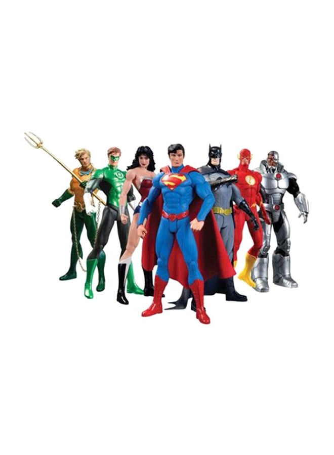 QiaoKai 7-Piece Justice League Hero Non Toxic Stylised Collectible Action Figure Set 7x3x2cm - Image 1