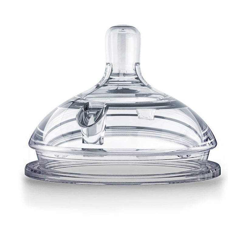 COMOTOMO, 2 Pack Silicone Replacement Nipple, Clear, 3-6 Months, New - Image 1