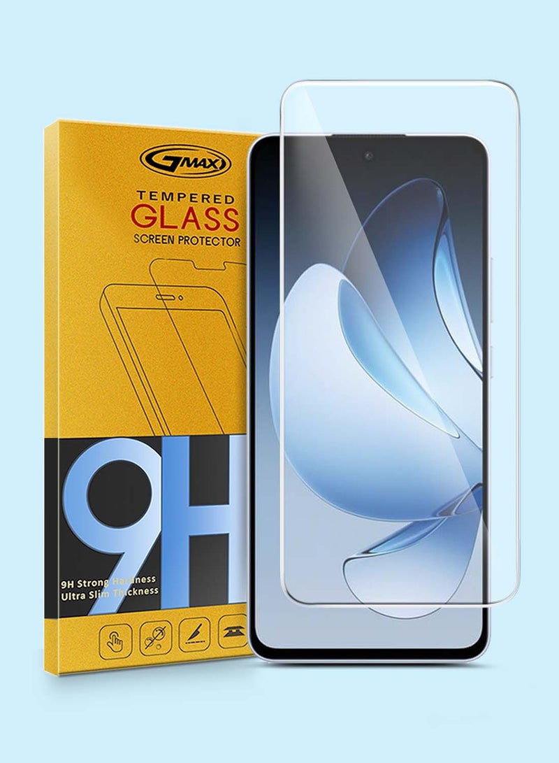 جيماكس واقي شاشة زجاجي مقسى Oppo Reno13 5G 2024 GMAX Premium Series 9H 2.5D - شفاف - Image 1