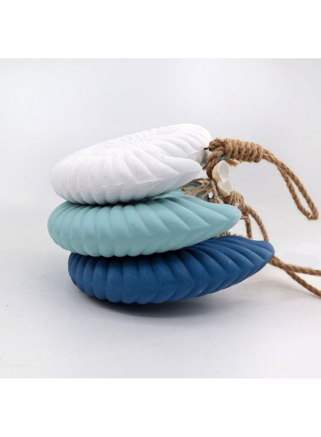 YINZUO YINZUO Hanging Nautical Shell Ornament Coastal Beach Wall Decor with Rope, Starfish & Seashell Accents Sea Shell Decoration for Home, Bathroom & Garden (Aqua)  - Image 5