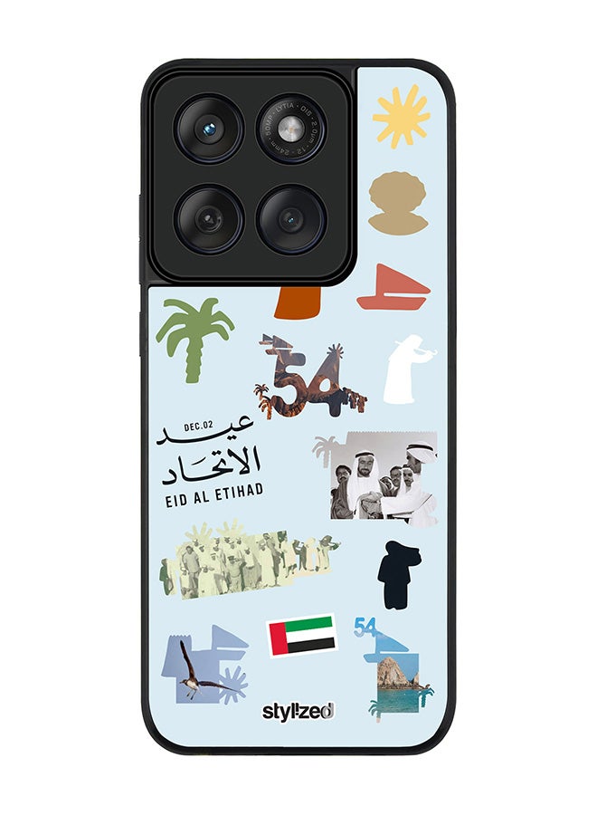 Stylizedd For Motorola MOTO Edge 60 Fusion/ Edge 60 Case,Slim fit Camera Protection, Shockproof Thin Phone cover  - Eid Al Etihad 54 National Day Light Blue - Image 1