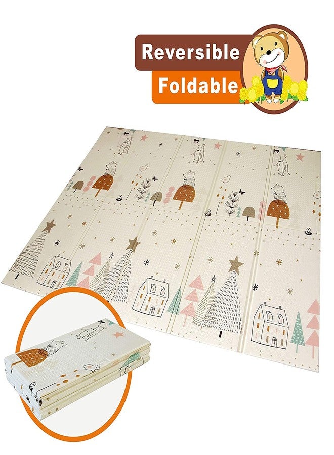 A Cube Luxury Solutions Soft Foam Foldable Alphabet Playmat Waterproof, Anti Skid, Double Sided Baby Crawling Floor Mat For Kids (Foldable 6X5.5 Ft- Mat) - Multicolor - Image 2